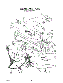 04 - Control Panel , Lit / Optional parts for Kitchenaid Dishwasher KUDS21MS3 from AppliancePartsPros.com
