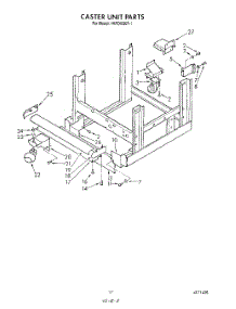 14 - Caster Unit parts for Whirlpool Dishwasher 4KPDI620T1 from AppliancePartsPros.com