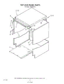 15 - Top And Panel parts for Whirlpool Dishwasher 4KPDI620T1 from AppliancePartsPros.com