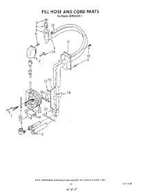 16 - Fill Hose And Cord parts for Whirlpool Dishwasher 4KPDI620T1 from AppliancePartsPros.com