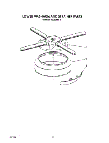 06 - Lower Washarm And Strainer parts for Kitchenaid Dishwasher KUDS21MS3 from AppliancePartsPros.com