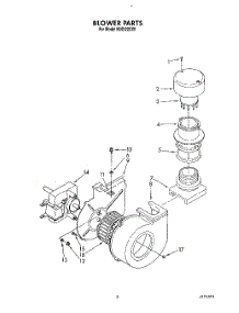 03 - Blower parts for Kitchenaid Dishwasher KUDI22XX0 from AppliancePartsPros.com