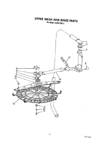 09 - Upper Wash And Rinse parts for Kitchenaid Dishwasher KUDS21MS3 from AppliancePartsPros.com