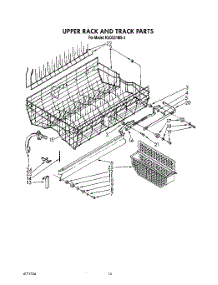 11 - Upper Rack And Track parts for Kitchenaid Dishwasher KUDS21MS3 from AppliancePartsPros.com