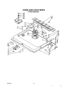 13 - Door And Latch parts for Kitchenaid Dishwasher KUDS21MS3 from AppliancePartsPros.com