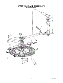 09 - Upper Wash And Rinse parts for Kitchenaid Dishwasher KUDI22XX0 from AppliancePartsPros.com