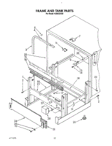 10 - Frame And Tank parts for Kitchenaid Dishwasher KUDI22XX0 from AppliancePartsPros.com