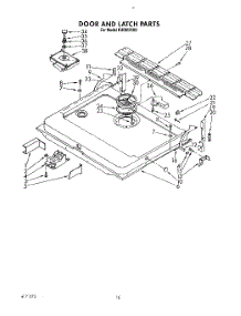 13 - Door And Latch parts for Kitchenaid Dishwasher KUDI22XX0 from AppliancePartsPros.com