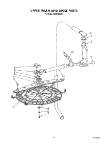 09 - Upper Wash And Rinse parts for Kitchenaid Dishwasher KUDP22ST0 from AppliancePartsPros.com