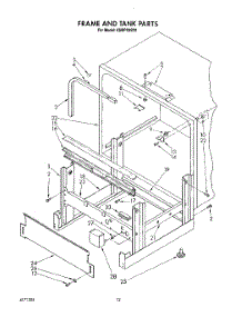 10 - Frame And Tank parts for Kitchenaid Dishwasher KUDP22ST0 from AppliancePartsPros.com
