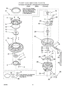 09 - Pump And Motor parts for Kitchenaid Dishwasher KUDC25CHBT1 from AppliancePartsPros.com