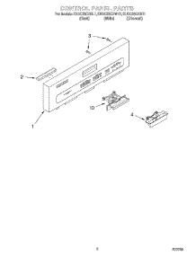 02 - Control Panel parts for Kitchenaid Dishwasher KUDC25CHBL1 from AppliancePartsPros.com