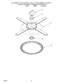 04 - Lower Washarm And Strainer parts for Kitchenaid Dishwasher KUDC25CHBL1 from AppliancePartsPros.com