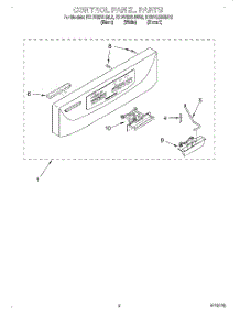 02 - Control Panel parts for Kitchenaid Dishwasher KUDV25SHBL2 from AppliancePartsPros.com