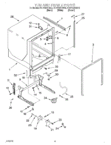 08 - Tub And Frame parts for Kitchenaid Dishwasher KUDV25SHBT2 from AppliancePartsPros.com