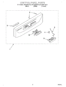 02 - Control Panel parts for Kitchenaid Dishwasher KUDS25SHBL0 from AppliancePartsPros.com