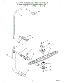 07 - Upper Wash And Rinse parts for Kitchenaid Dishwasher KUDS25SHWH0 from AppliancePartsPros.com