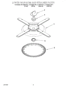 04 - Lower Washarm And Strainer parts for Kitchenaid Dishwasher KUDS25SHWH1 from AppliancePartsPros.com