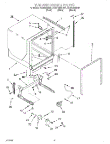 08 - Tub And Frame parts for Kitchenaid Dishwasher KUDR25SHBT1 from AppliancePartsPros.com