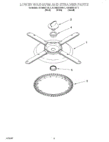 04 - Lower Washarm And Strainer parts for Kitchenaid Dishwasher KUDM25SHWH1 from AppliancePartsPros.com