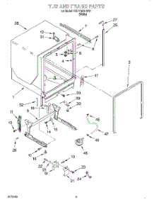 08 - Tub And Frame parts for Kitchenaid Dishwasher KUDY25SHWH1 from AppliancePartsPros.com