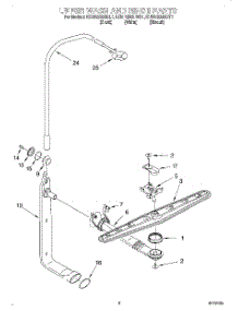 07 - Upper Wash And Rinse parts for Kitchenaid Dishwasher KUDR25SHWH1 from AppliancePartsPros.com