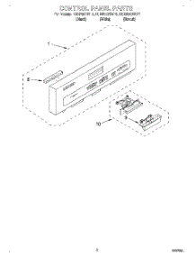 02 - Control Panel parts for Kitchenaid Dishwasher KUDI25CHBL1 from AppliancePartsPros.com