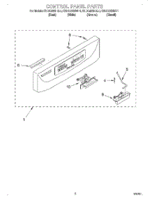 02 - Control Panel parts for Kitchenaid Dishwasher KUDG25SHAL1 from AppliancePartsPros.com