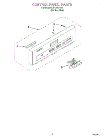 02 - Control Panel parts for Kitchenaid Dishwasher KUDC25CHSS1 from AppliancePartsPros.com