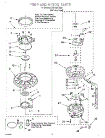 09 - Pump And Motor parts for Kitchenaid Dishwasher KUDC25CHSS1 from AppliancePartsPros.com