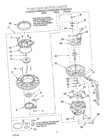 09 - Pump And Motor parts for Kitchenaid Dishwasher KUDM24SEAL4 from AppliancePartsPros.com