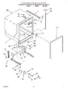 08 - Tub And Frame parts for Kitchenaid Dishwasher KUDR24SEWH3 from AppliancePartsPros.com