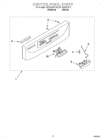 02 - Control Panel parts for Kitchenaid Dishwasher KUDS25SHBT0 from AppliancePartsPros.com