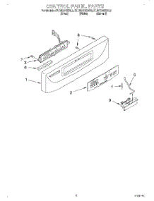 02 - Control Panel parts for Kitchenaid Dishwasher KUDR24SEBL3 from AppliancePartsPros.com