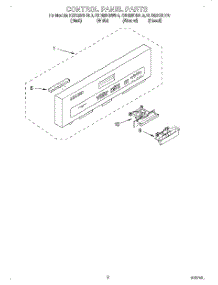 02 - Control Panel parts for Kitchenaid Dishwasher KUDI25CHBT0 from AppliancePartsPros.com