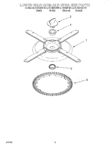 04 - Lower Washarm And Strainer parts for Kitchenaid Dishwasher KUDI25CHBT0 from AppliancePartsPros.com