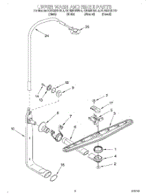 07 - Upper Wash And Rinse parts for Kitchenaid Dishwasher KUDI25CHAL0 from AppliancePartsPros.com