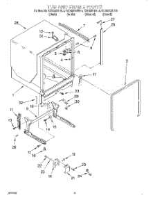 08 - Tub And Frame parts for Kitchenaid Dishwasher KUDI25CHAL0 from AppliancePartsPros.com
