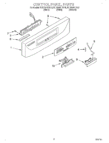 02 - Control Panel parts for Kitchenaid Dishwasher KUDS24SEWH5 from AppliancePartsPros.com