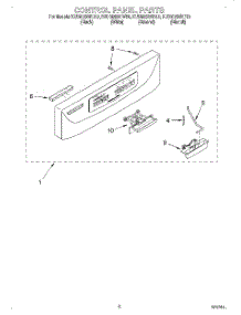 02 - Control Panel parts for Kitchenaid Dishwasher KUDM25SHBT0 from AppliancePartsPros.com