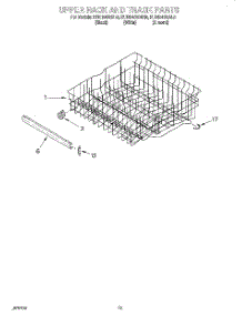 10 - Upper Rack And Track parts for Kitchenaid Dishwasher KUDI24SEWH5 from AppliancePartsPros.com