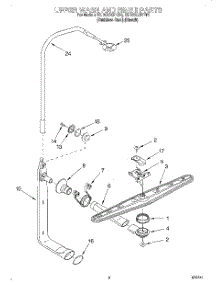 07 - Upper Wash And Rinse parts for Kitchenaid Dishwasher KUDC25CHSS0 from AppliancePartsPros.com