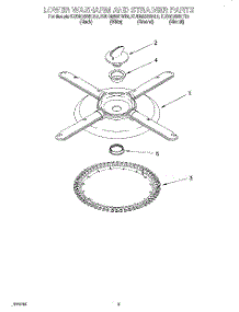 04 - Lower Washarm And Strainer parts for Kitchenaid Dishwasher KUDM25SHBL0 from AppliancePartsPros.com