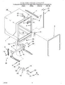 08 - Tub And Frame parts for Kitchenaid Dishwasher KUDM25SHBL0 from AppliancePartsPros.com