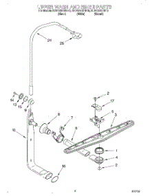 07 - Upper Wash And Rinse parts for Kitchenaid Dishwasher KUDC25CHWH0 from AppliancePartsPros.com