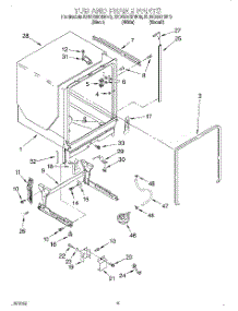08 - Tub And Frame parts for Kitchenaid Dishwasher KUDC25CHWH0 from AppliancePartsPros.com