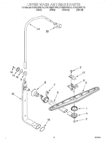 07 - Upper Wash And Rinse parts for Kitchenaid Dishwasher KUDM25SHWH0 from AppliancePartsPros.com
