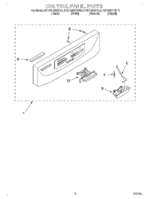 02 - Control Panel parts for Kitchenaid Dishwasher KUDR25SHAL0 from AppliancePartsPros.com