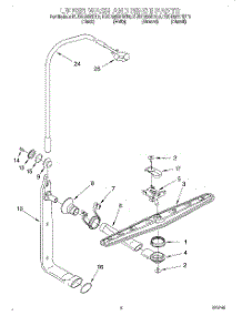 07 - Upper Wash And Rinse parts for Kitchenaid Dishwasher KUDR25SHBT0 from AppliancePartsPros.com