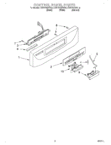 02 - Control Panel parts for Kitchenaid Dishwasher KUDV24SEWH5 from AppliancePartsPros.com